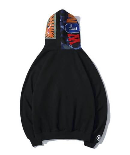 A Bathing Ape Bape Shark Black Hoodie back