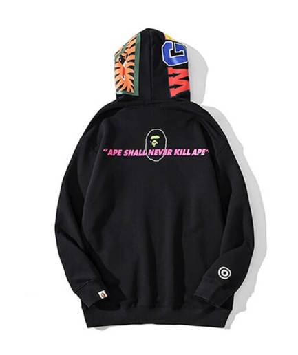 Camouflage Ape Head Letter Bape Shark Hoodie back