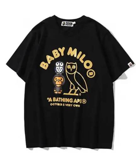 Black Bape Shark Baby X Milo Tee Shirt