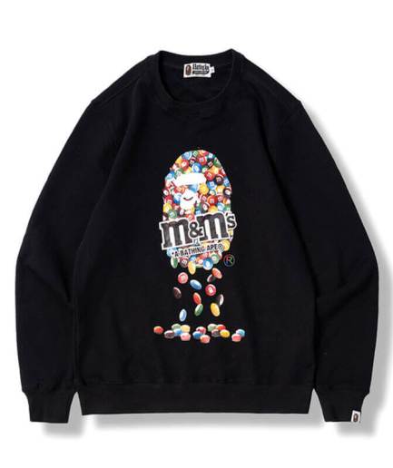 Black Bape X M&M’s Mens Crewneck Sweatshirt