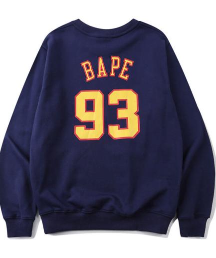 Blue Bape x NBA Warriors Sweatshirt back