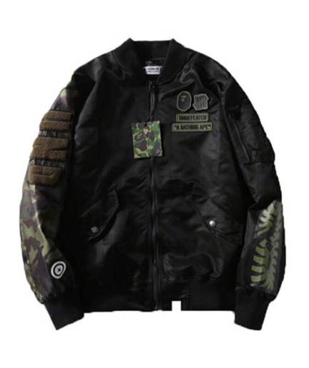 Undefeated Woodland Camo Sleeve Capsule Shark Green Bape Jacket